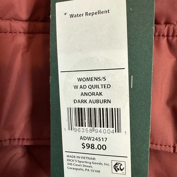 Alpine Design Quilted Anorak - Dark Auburn - Picture 4 of 4